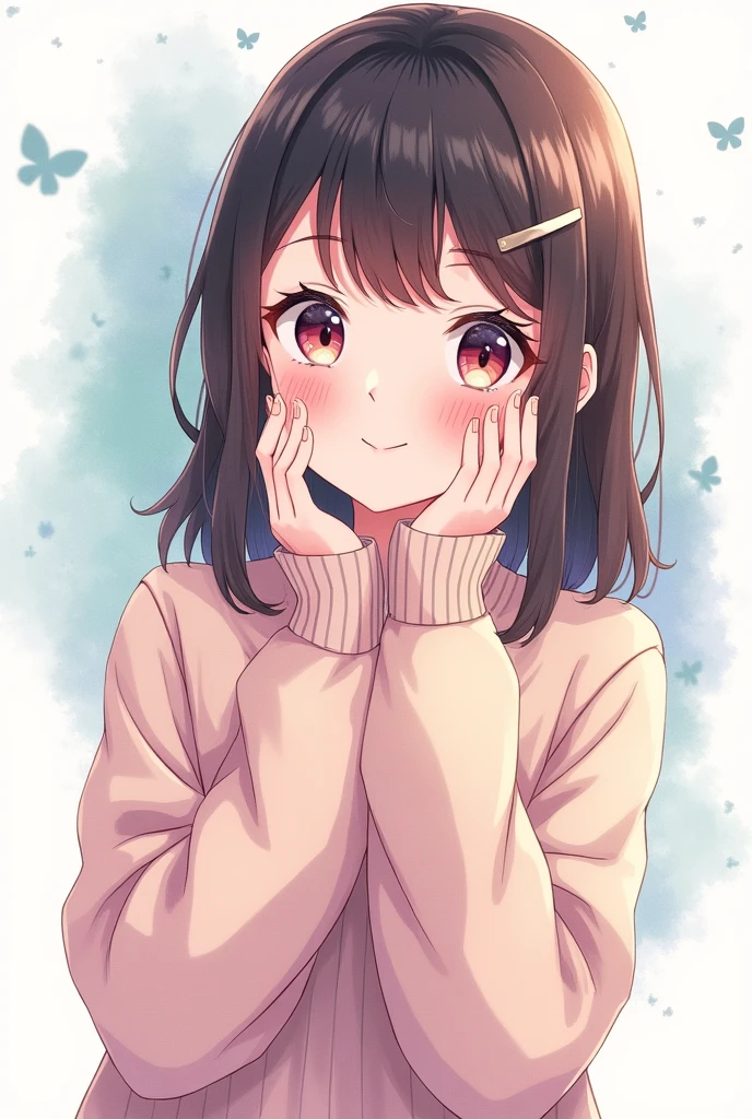 4K quality, anime style, masterpiece, watercolor, cute moe animation, soothing, neutral, simple, neat, trendy fashion, surprised expression, gentle smile, shy smile, anime style Japanese hair, clear eyes, fine detail, hip hop style, dopamine style, background: none, cheerful girl. Wide angle 2D animation, flat color illustrations with thick lines, sharp focus, attractive character illustrations, beautiful bright and cool palette gradients, perfect facial proportions, perfect human anatomy.