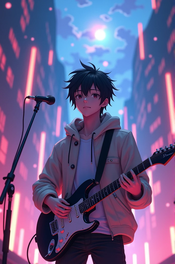 Give me template for music video in anime theme