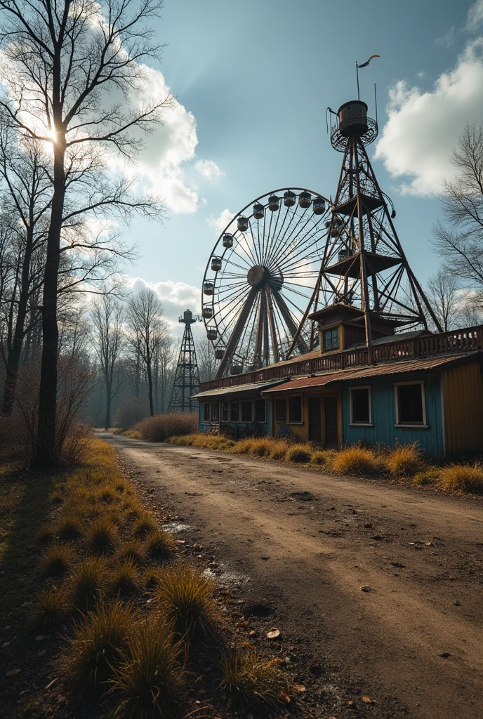 an abandoned amusement park