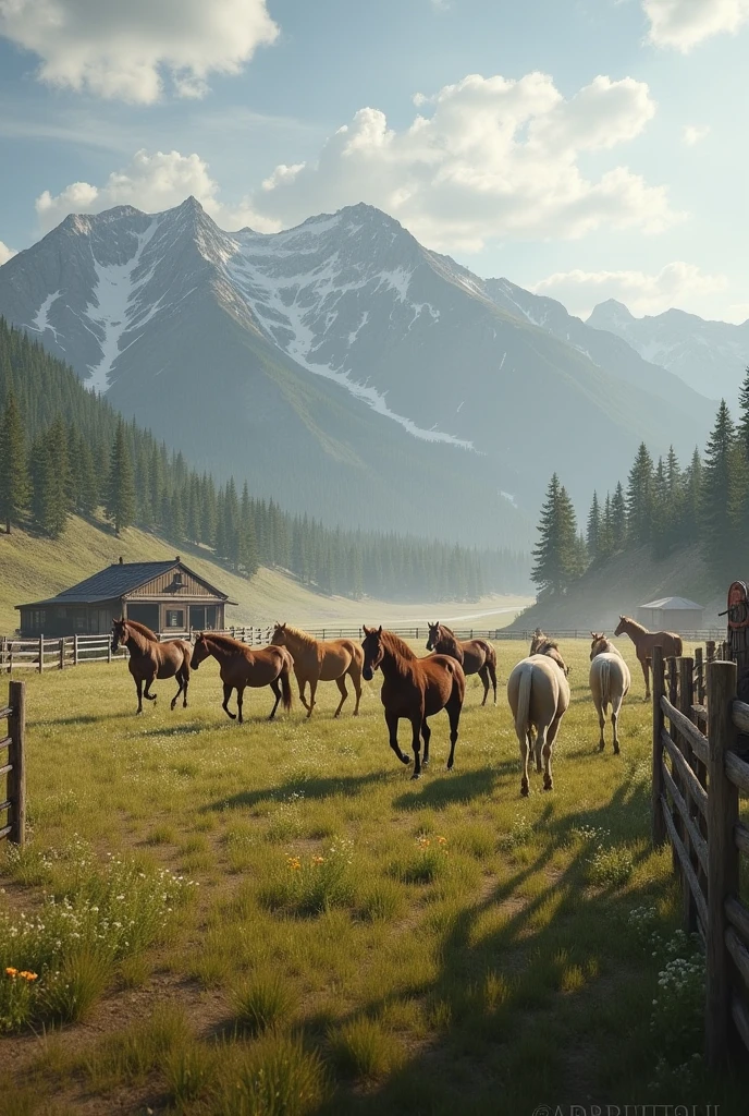 Make a large horse paddock inspired by John Dutton