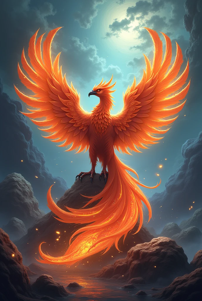 Menu background picture, game magic sorcery fantasy feathers of the phoenix , horizontal 