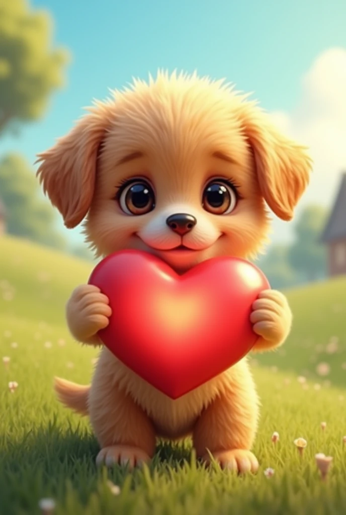 A beautiful puppy giving away a big heart