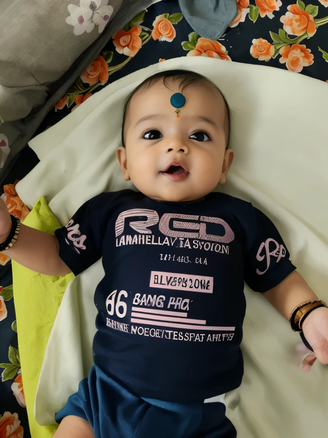 Generate this baby pic like lord krishna