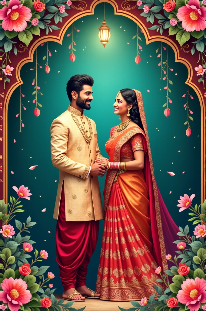 Veerendra weds shravya marriage card