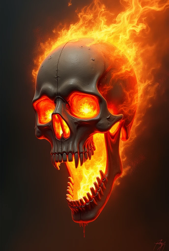 Fire Skeleton head