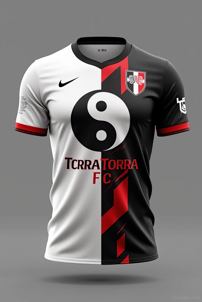 Interclass jersey Team name Torra-Torra FC Ying yang White and black