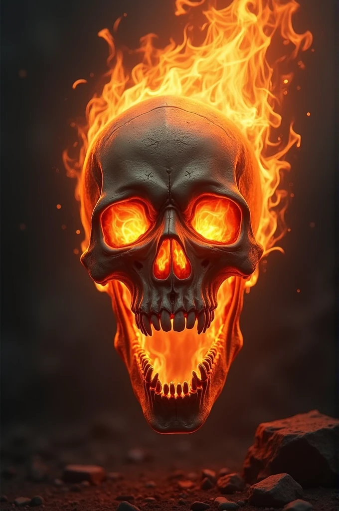 Fire Skeleton head