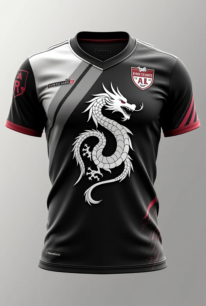 Interclass jersey Team name Torra-Torra FC With a dragon White and black