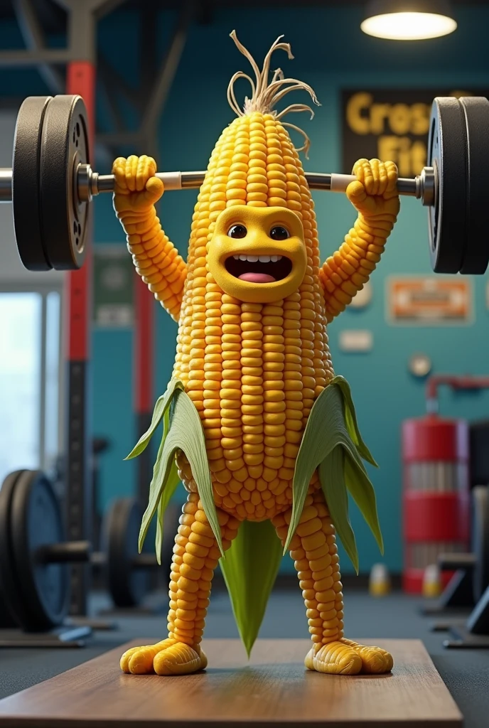 A corncob doing a CrossFit clean 