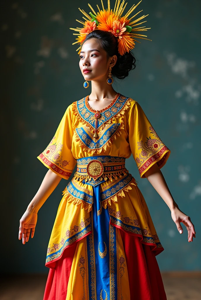 Costume for Speech Choir piece is all about the ability of language as a tool to attain freedom
Make it simple, and very Filipino. Colors will show yellow, blue, red and white