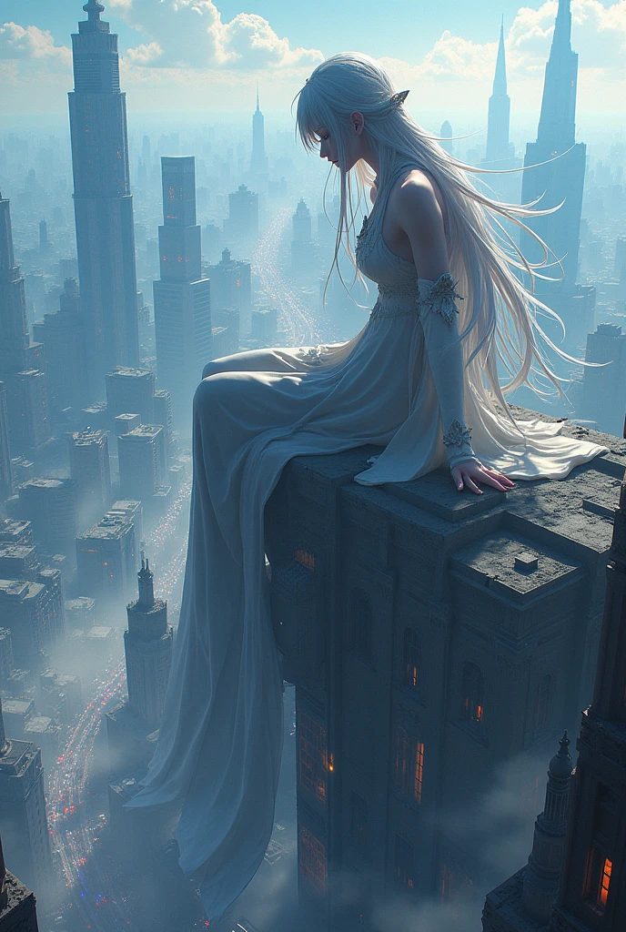 venti,giant,sit on the city