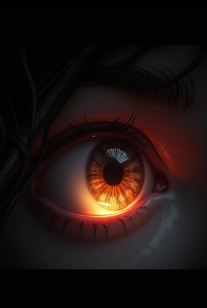 Eye with a spotlight

