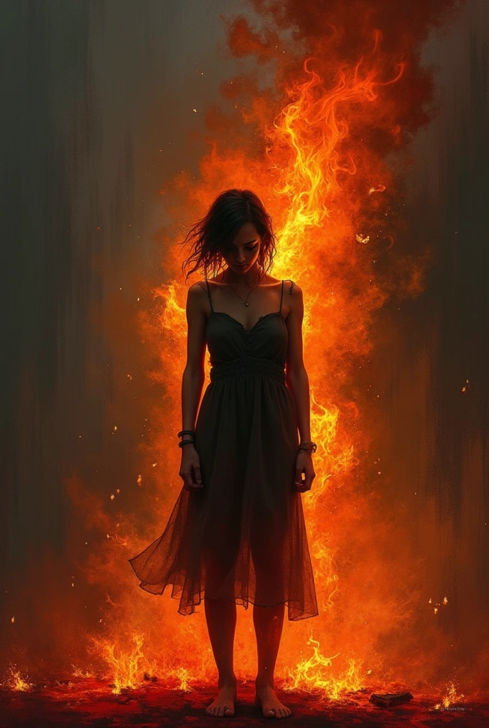a logo icon of lost soul with eternal flames of passion