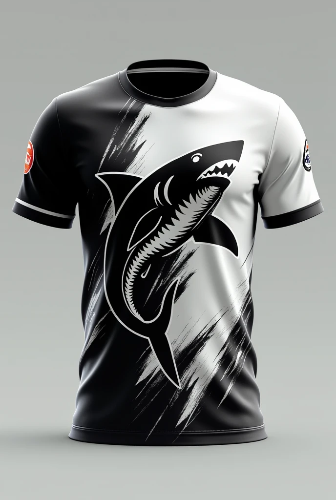 Interclass jersey Team name Torra-Torra FC With a shark White and black