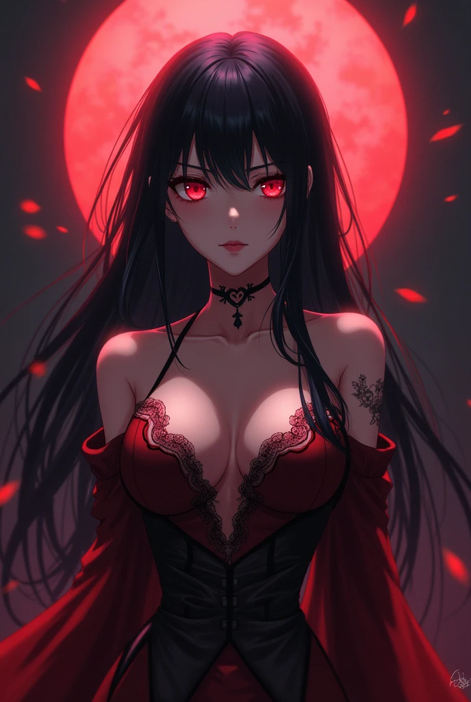 Kurumi Tokisaki showing her chest halo