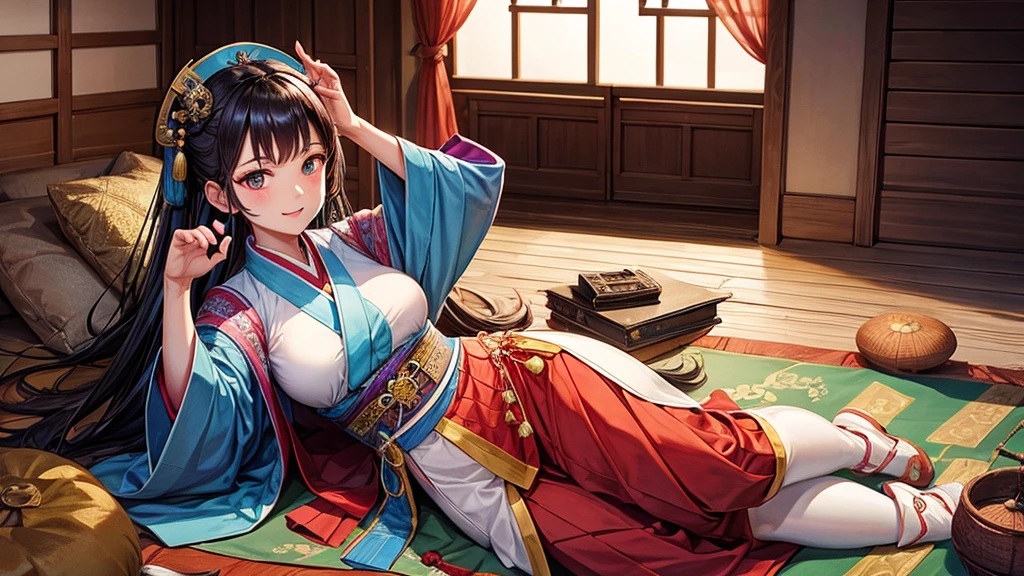 Han bok, elegant woman, Hanok house, Jergori, skirt