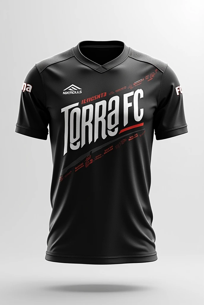Interclass jersey Team name Torra-Torra FC With Tasmania White and black