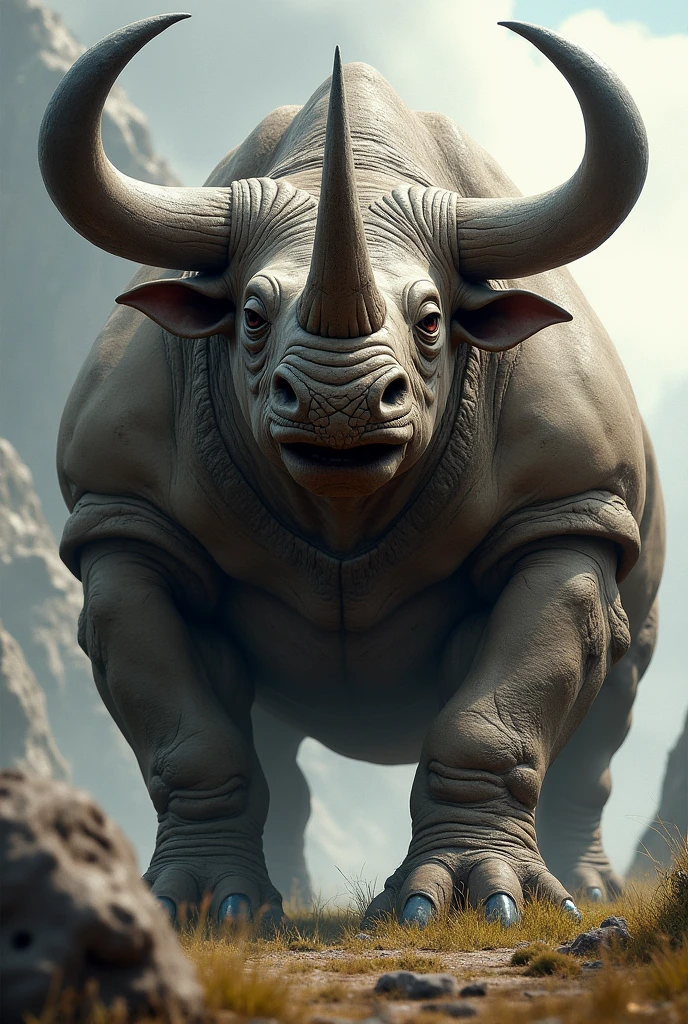 Mix a rhinoceros and a bull