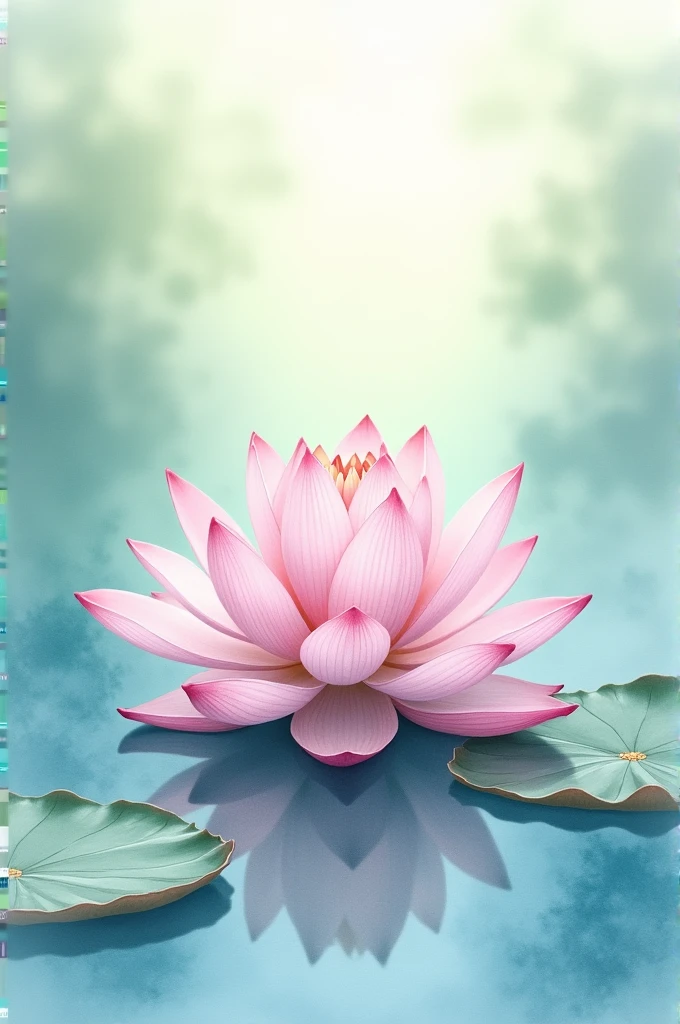 Water colour Lotus painting for wall art