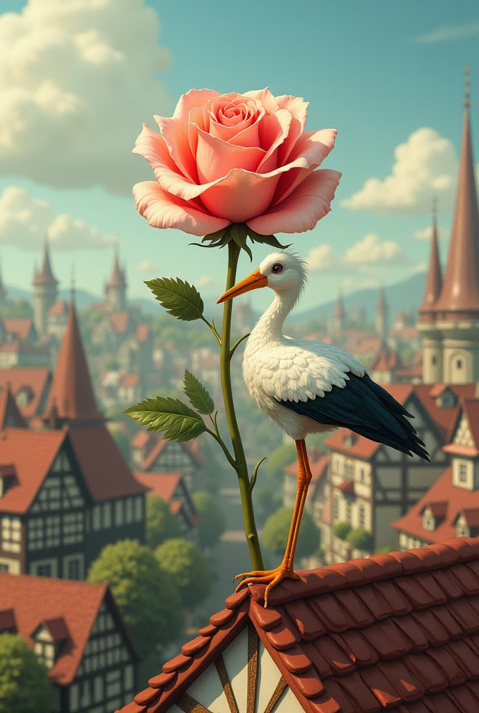 My rose you were born on the roof of the world of house roofs with a stork who brings you my rose