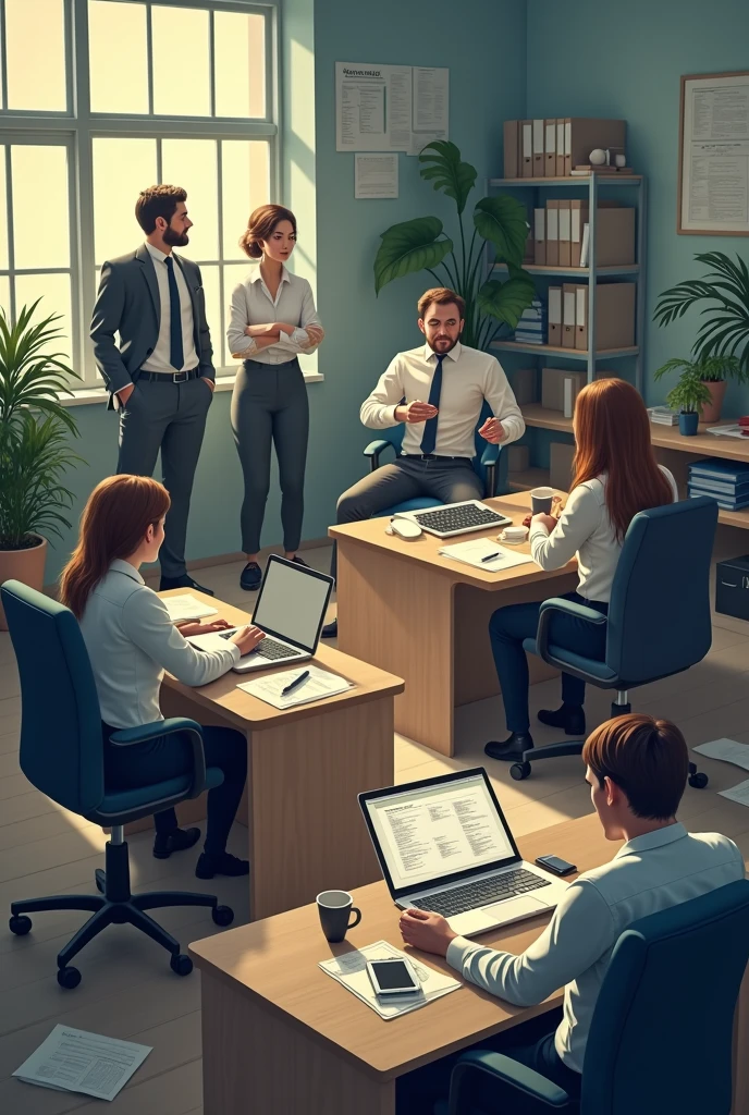 Make an image about the lack of commitment among coworkers