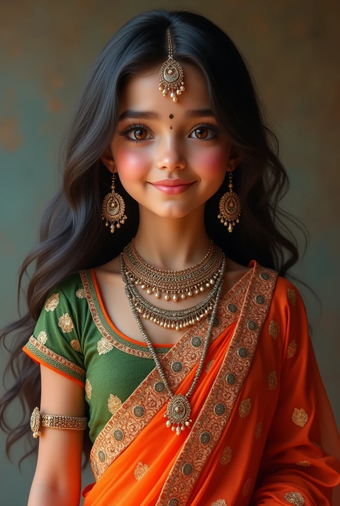 Indian cute girl with wearing lehenga
