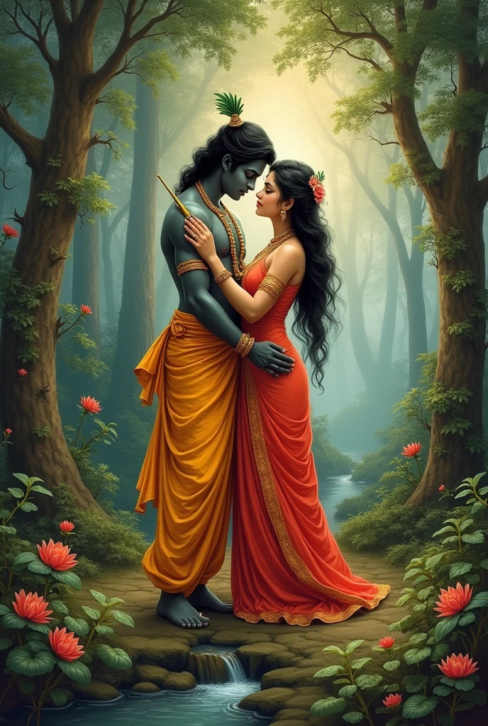 Radha Krishna Love in jungle