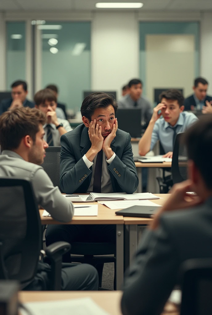 Create an image of the lack of commitment of some colleagues 