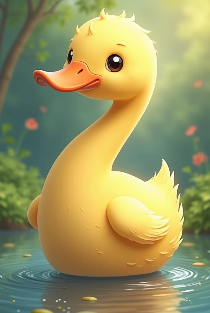 Make a duck in the shape of the number two