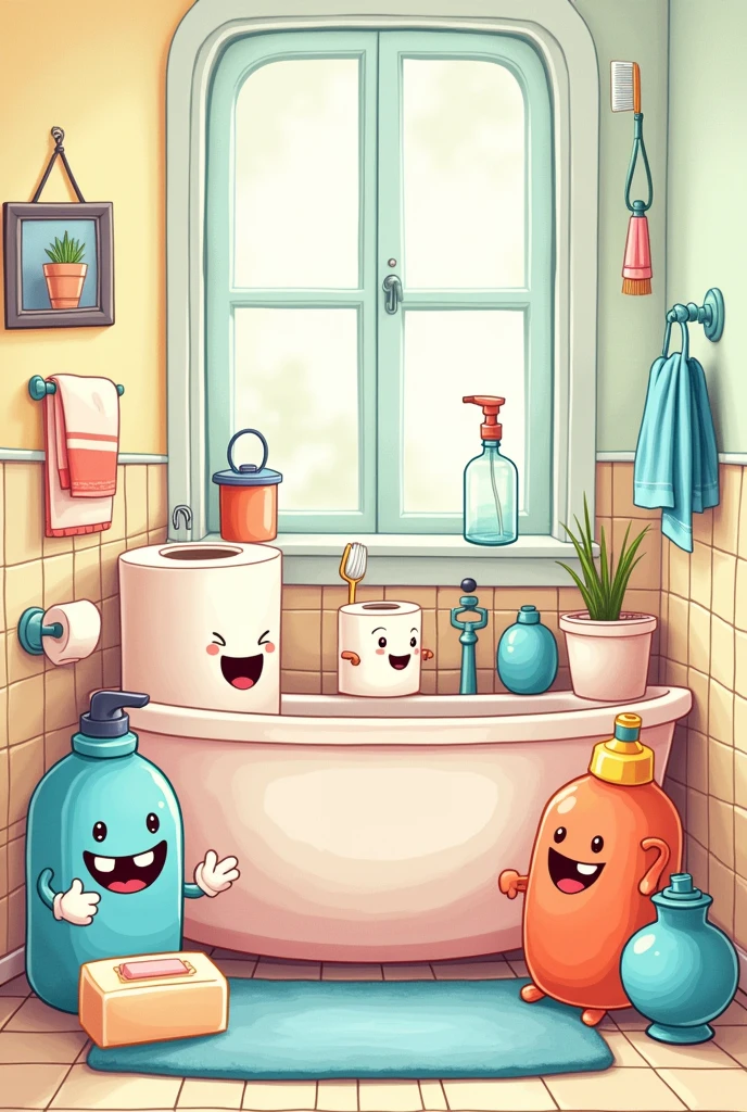 Bathroom supplies clip art