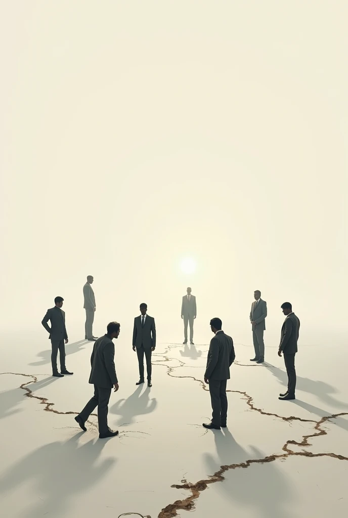 Make an image representing the lack of teamwork