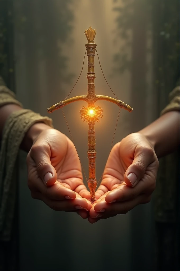 Between two hands hold pardhu name 