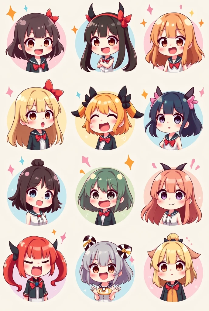 chibi vtuber emotes