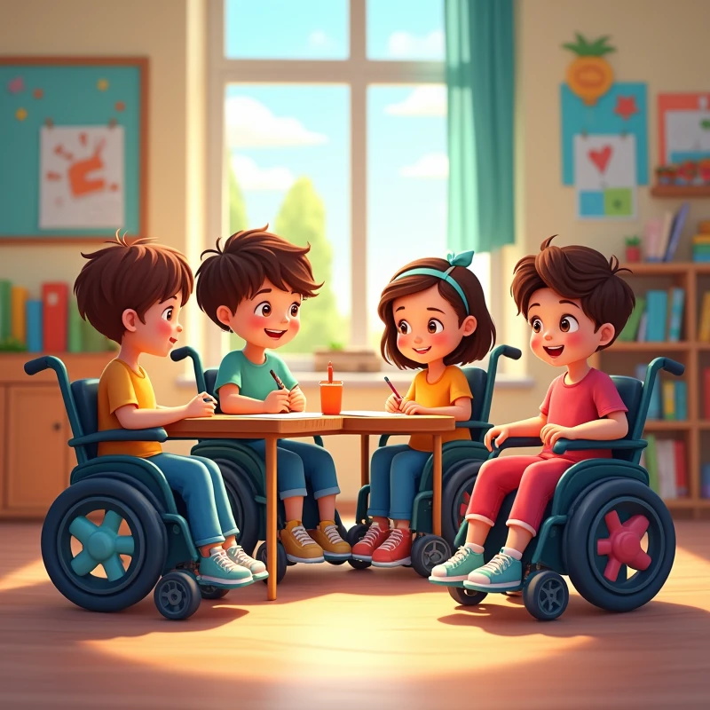 inclusive education with children in wheelchairs