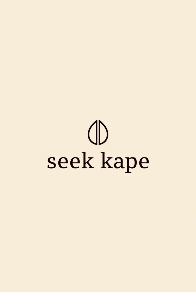 create a logo “Seek Kape” with coffee bean logo too