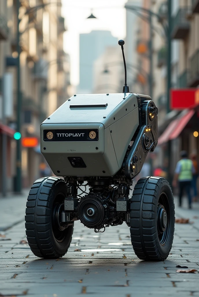 A little garbage cleaning robot , that it picks up trash from the ground, heats it and transforms the trash into energy and that it can adjust to the weather conditions and can also be used in jobs that require a lot of strength or even pulling a sled