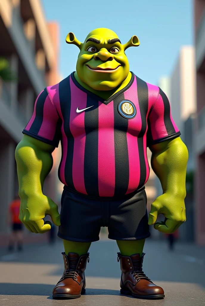 Sherk with Messi's Inter Miami shirt