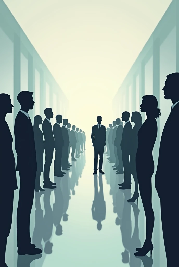 Make an image about the lack of understanding between employees and management