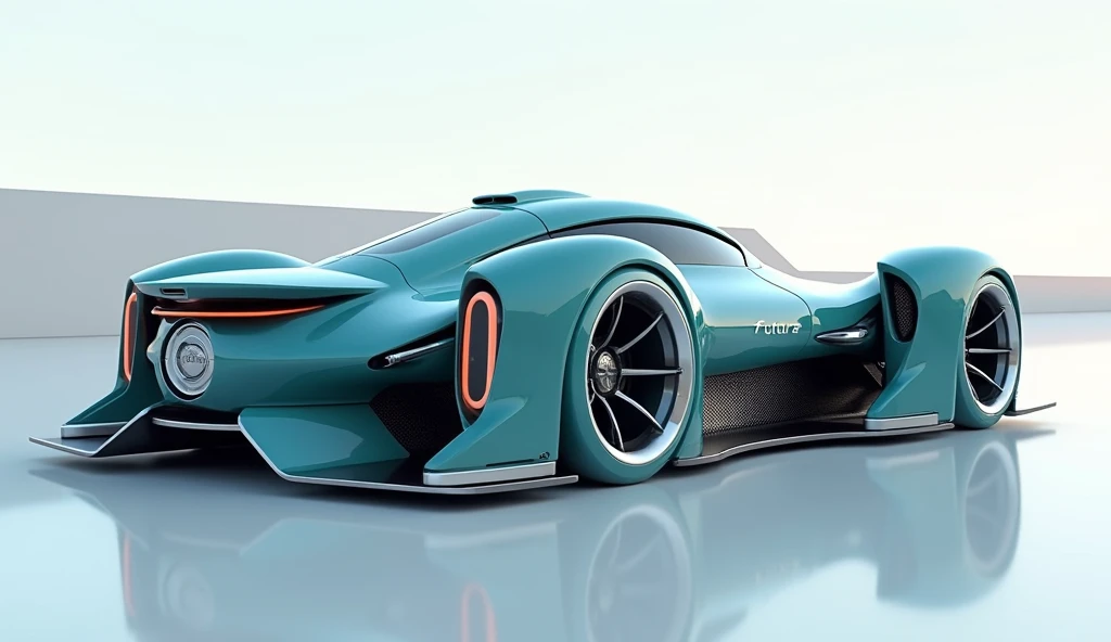 GAZMAN
Shoot the car from 45 degree , on at eye level, get 3 side views, and capture shots at 45-degree angle views of each corner of the car concept full body 150 degree to the camera view, hyper car classy model inspired by 80's detailed symmetry, color aqua blue and white, on the car there is written word: FUTURA black font, future technology inspired by tesla car form, formula 1 electric and fighter jet f 22, z06 corvette,and hyper tesla, hyper realistic, front view, pose half body to camera 35 mm 8k uhd with tunnig wide long base huge wheels and one huge turbine in the rare center, metal silver mesh carbon hood, shot microscopic photography