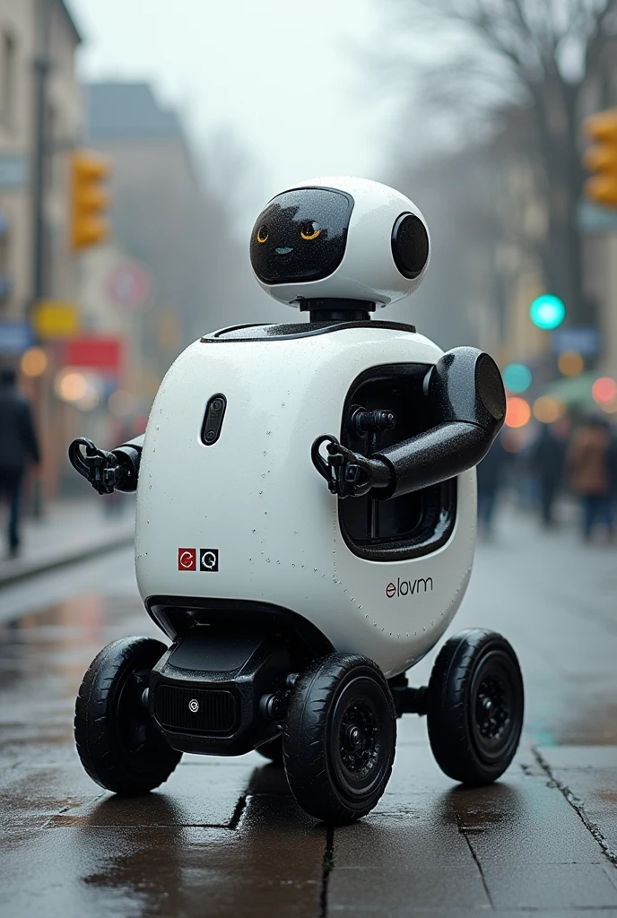Food delivery robot adjustable to climate conditions