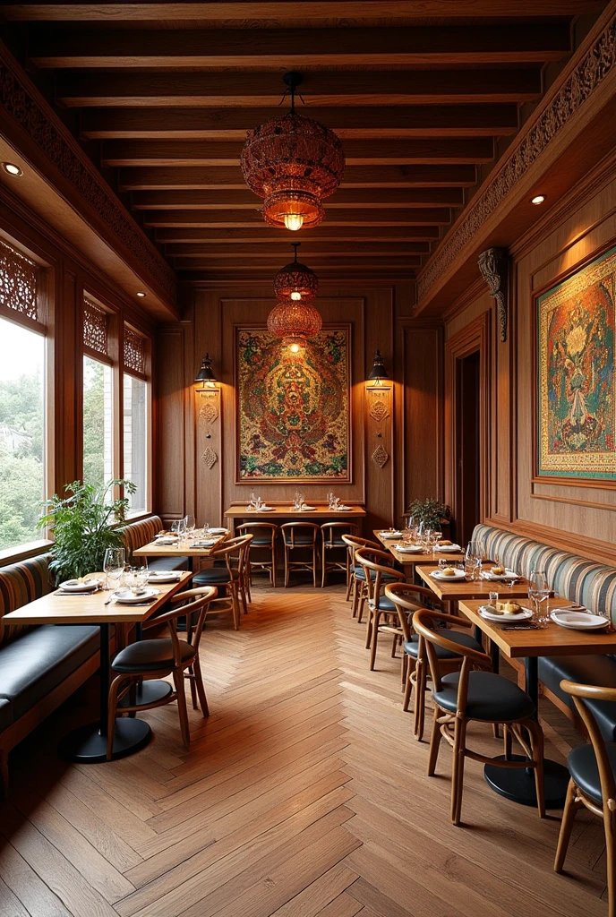 I want to create a typical नेवारी Cultural design for a momo cafe named मःमः जा