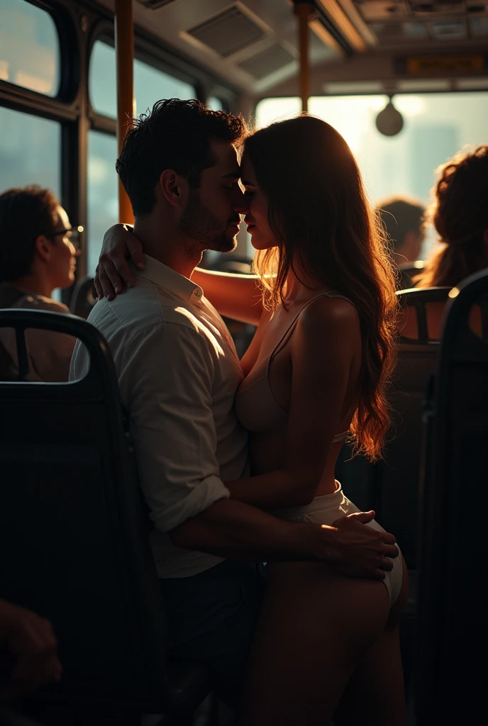 nudity, explicit], realistic, masterpiece, VERY crowded subway train interior detailed scenario, VERY crowded subway train interior detailed background, standing insanely hot nude italian (woman 1) using s), (thick thigthear expression), blhushed face, old small woman ass groping woman 1 from behind,(((old small woman pressing her breast on woman 1 back))) and (((holding her waist behind her)))