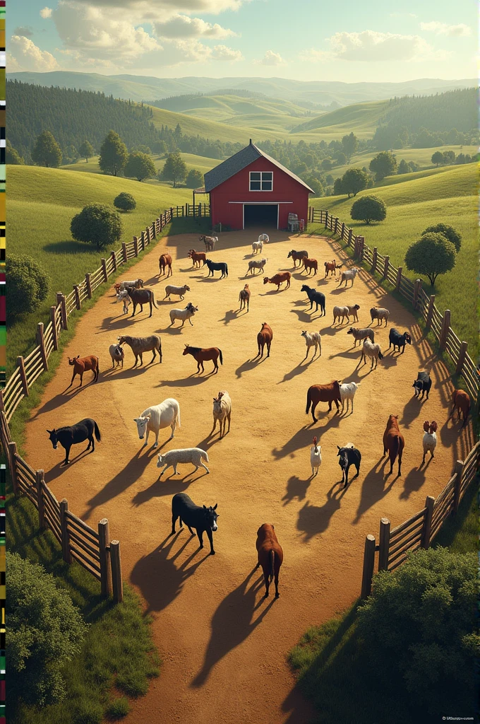 Make a really big corral with animals