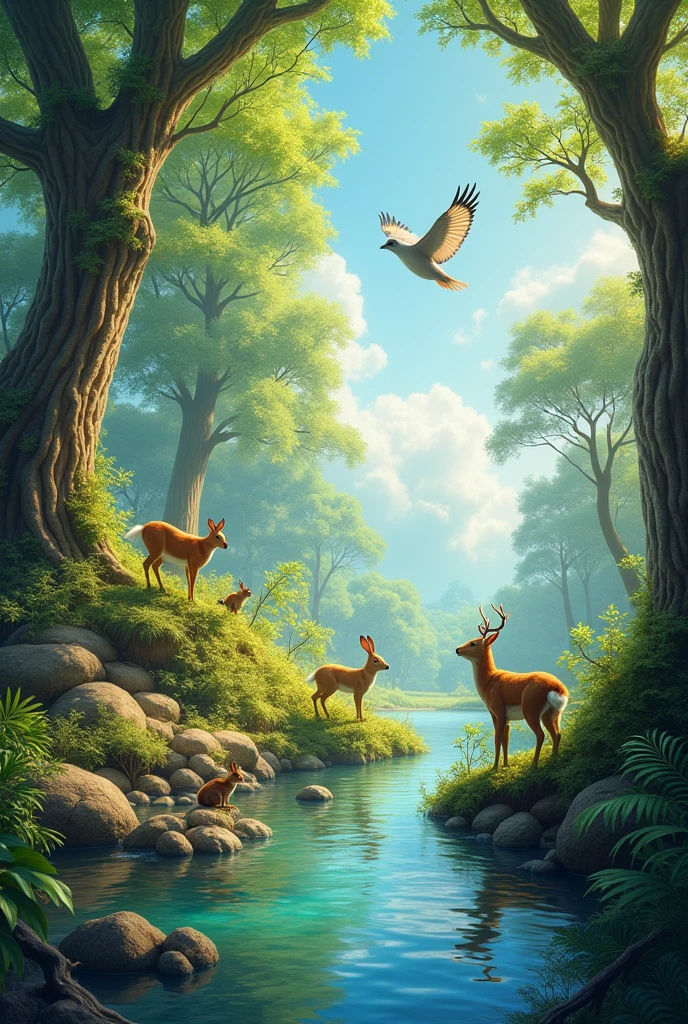 Nature's with some bids and animals 