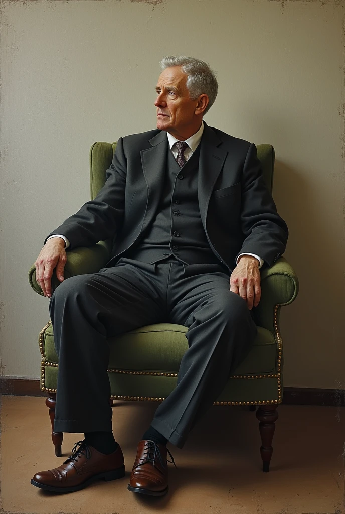 Painting of a man sitting in a chair, Georgy Kurasov, inspired by Igor Grabar, Directed by: Igor Grabar, leonid, Directed by: Alexander Deyneka, In the style of Stanislav Vovchuk, Andrei Ryabovichev, Directed by: Bencho Obreshkov, Andrey Gordeev, Andrei Markin