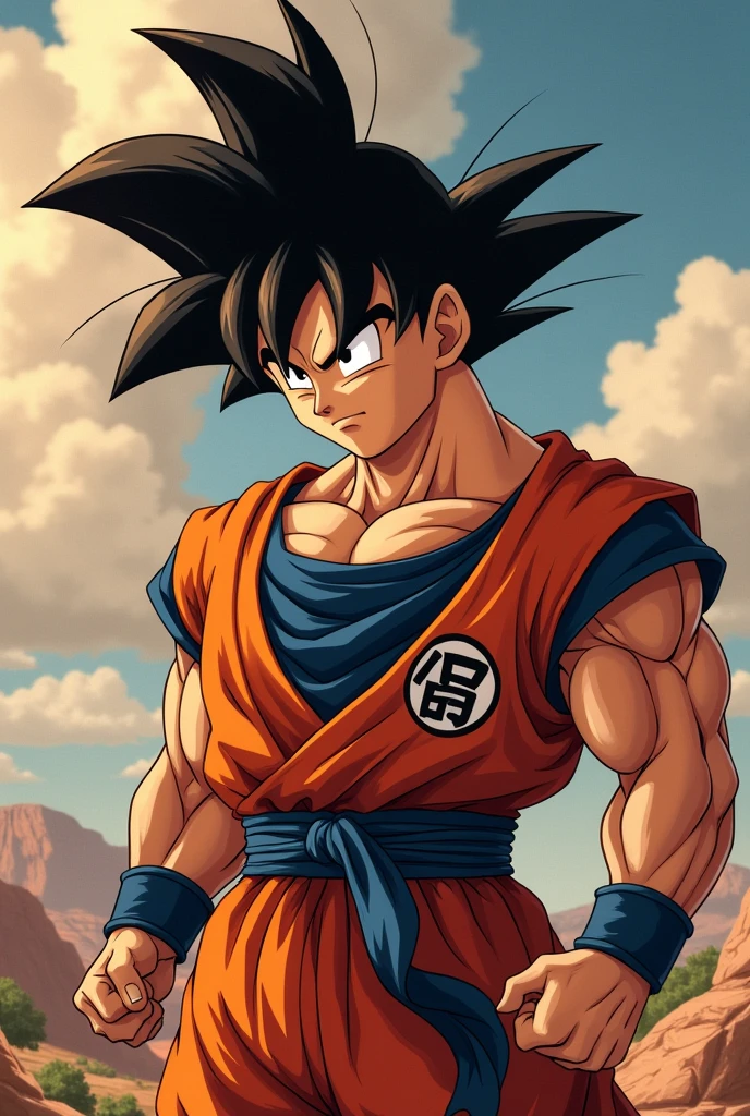 Horny Goku suck his dick