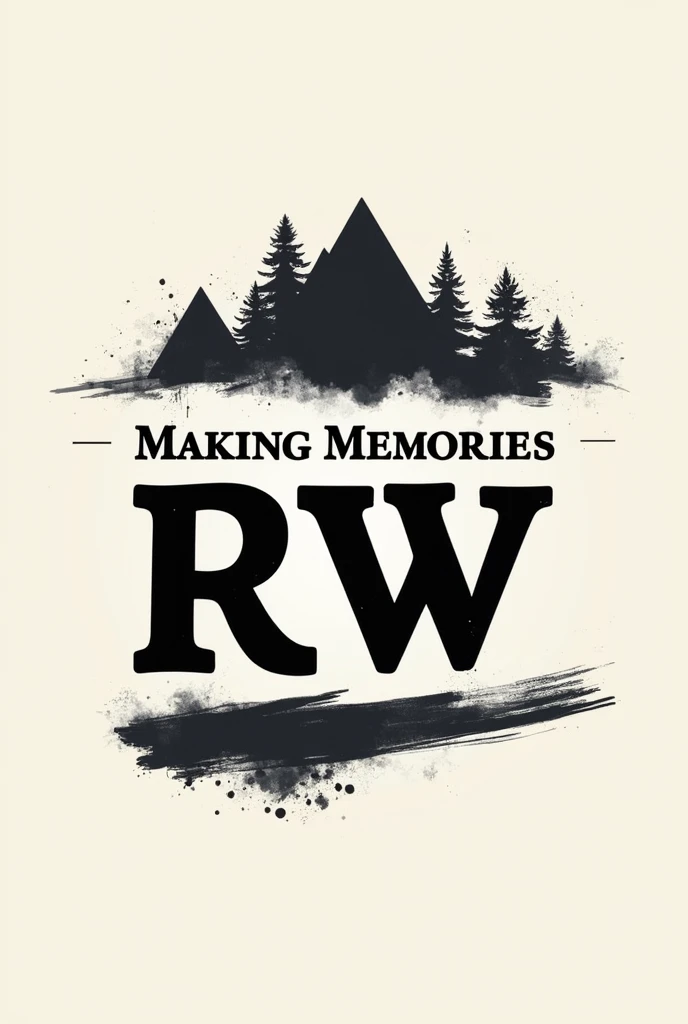 I need you to create a logo for a Facebook and Instagram account. The logo must bear the name "Making Memories RW". Focus on the fact that the logo should be for an account dedicated to the creation of paintings. The central part of the logo should be making memories and below that should be RW. Let it be a little more manly
