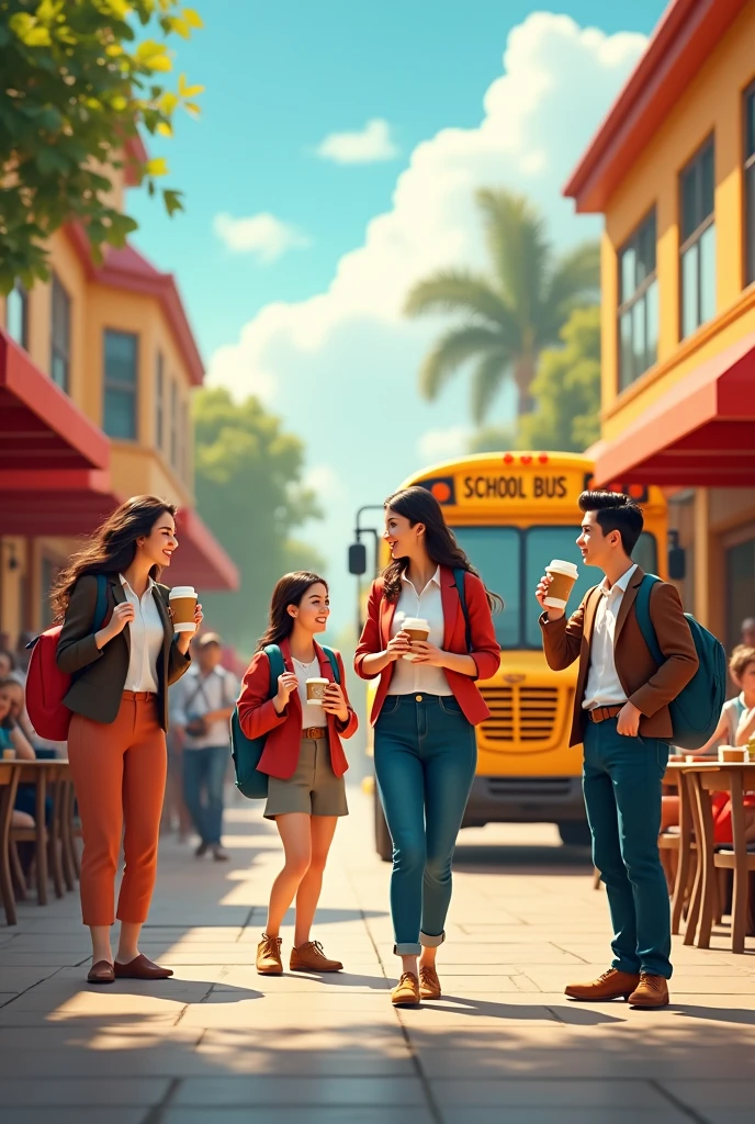 A promotion of hot and cold coffee for the start of school with home delivery