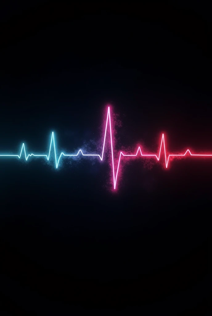  cardiogram(a single one with blue color, red and green) with black background