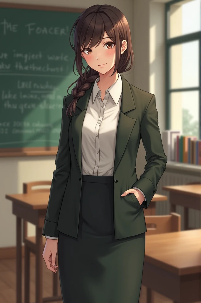 Make a cute school teacher uniform, comfortable and elegant